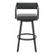 Armen Living Scranton 26" Swivel Modern Black Metal and Slate Gray Faux Leather Barstool 721535752263 - alternate 6